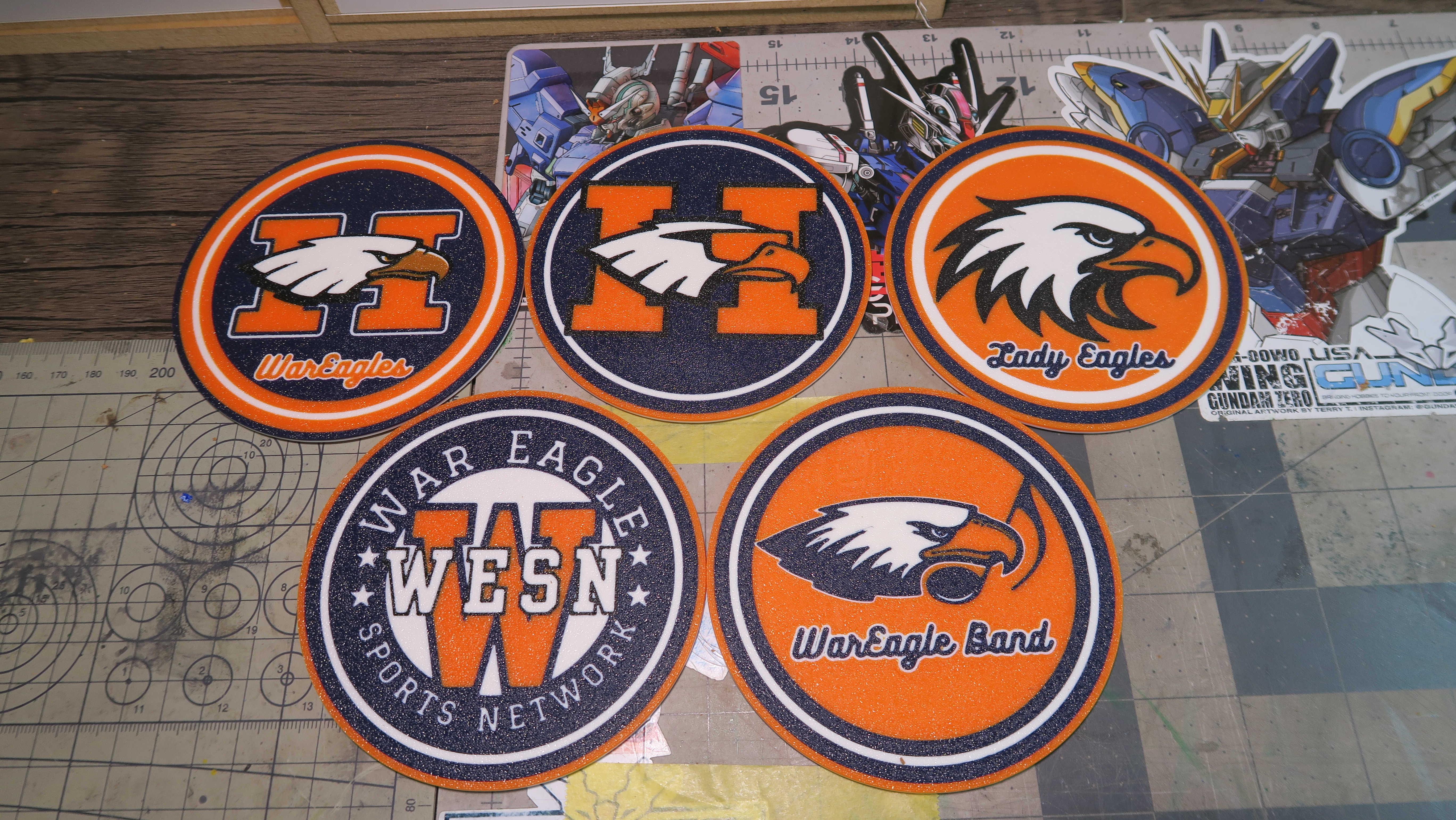 Custom printed team coasters